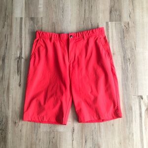 adidas Men's Vibrant Red Pinkish Flat Front Shorts